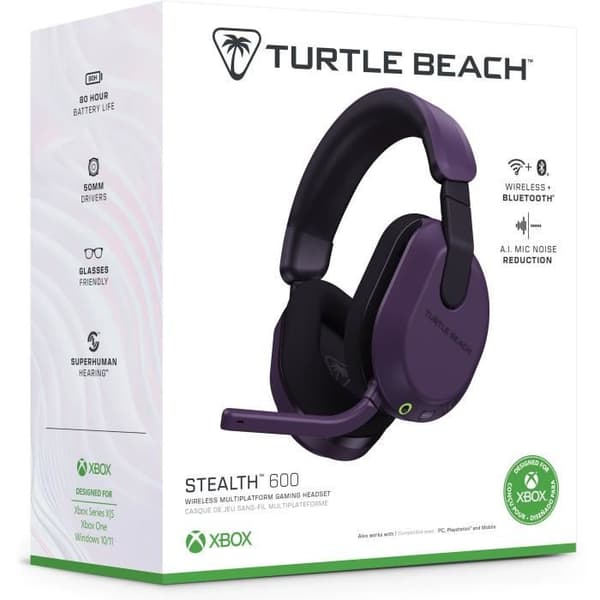Trådlöst spelheadset - TURTLE BEACH - TBS-2102-45 - Stealth 600 - Gen 3 - XB - Lila