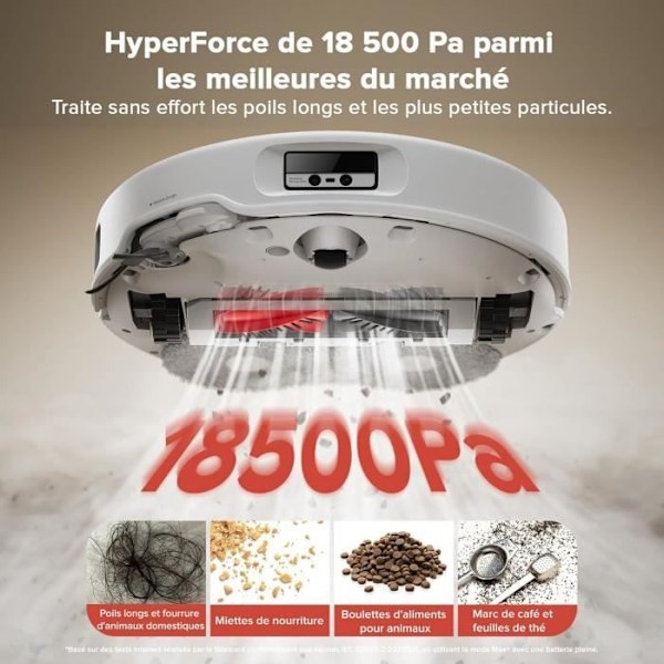 ROBOROCK QREVO CURV - Robotdammsugare med multifunktionsstation 3.0 - 18500 Pa - Anti-tangle System