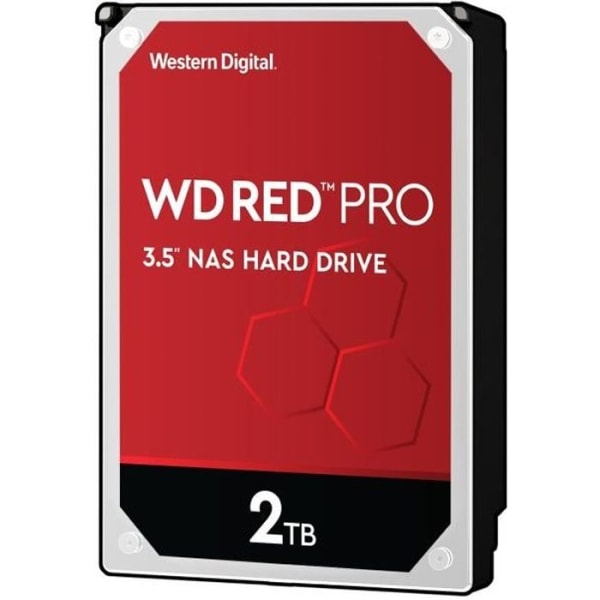 WD Red  Pro - NAS intern hårddisk - 2 TB - 7 200 rpm - 3,5 (WD2002FFSX)