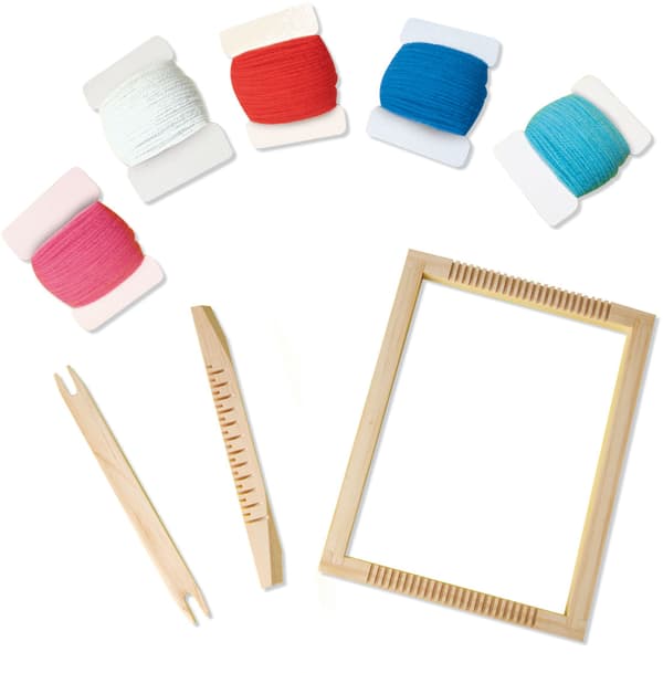 SES CREATIVE Weaving Set - Med garn i olika färger