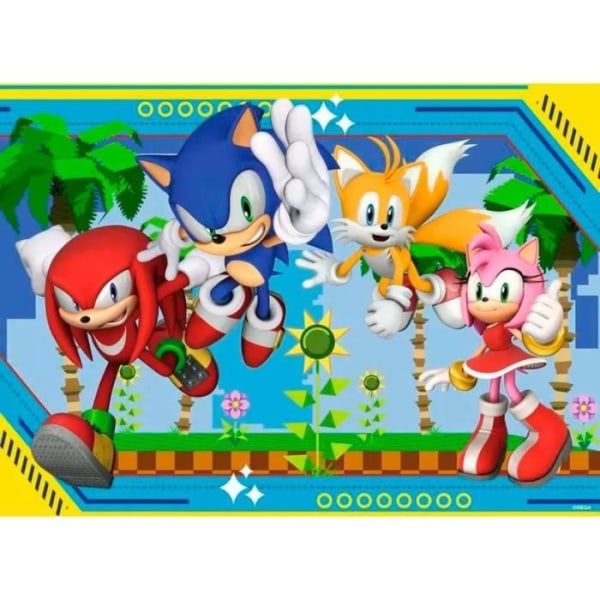 Ravensburger-pussel 100 bitar XXl - Knuckles, Sonic, Tails and Amy / Sonic-4005555011347-Ages 6 och uppåt