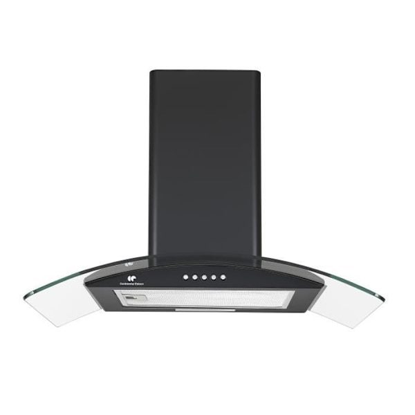 Continental Edison Decorative Hood - L60 cm - Svart och glas