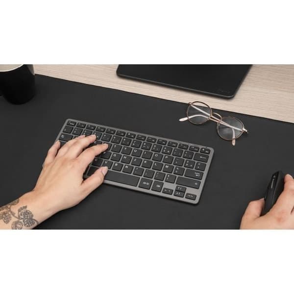 TKL-tangentbord - BLUESTORK - Bluetooth + 2,4Ghz PC - Grå och svart
