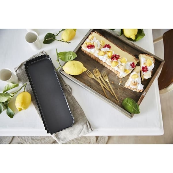 Rektangulär pajpan 31x21x3 cm avtagbar socker och delikatesser Bakgrund