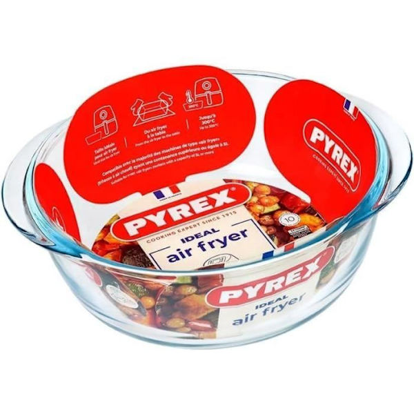 Airfryer-form - PYREX - 1450140 - Rund - Borosilikatglas - 20 cm