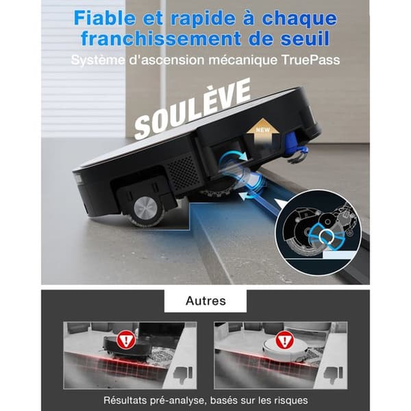 ECOVACS Deebot X11 OmniCyclone robotdammsugare och mattvätt med varmvattensystem OZMO Roller 2.0 Svart one size