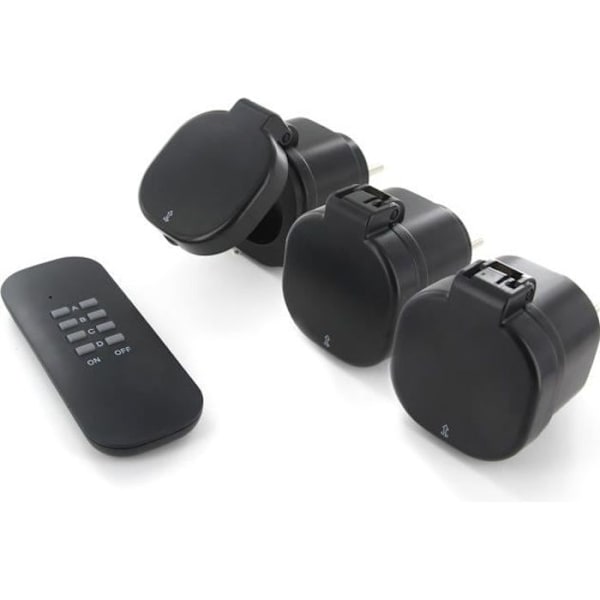 CHACON Ställ in 3 mini-uttag på / av - 3000W - FR + fjärrkontroll
