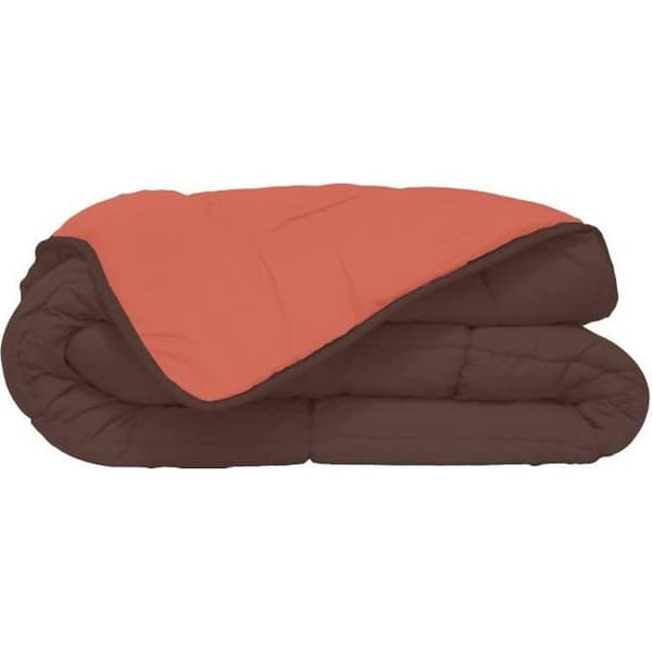 Microfiber quilt 400g / m² CALGARY Chocolate & Coral 140x200cm