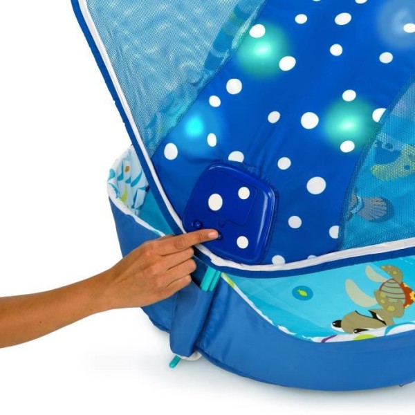 DISNEY BABY Evolving Baby Golvmatta - Nemo - Båge med sensoriska och musikaliska leksaker, Ljusslinga, Spegel