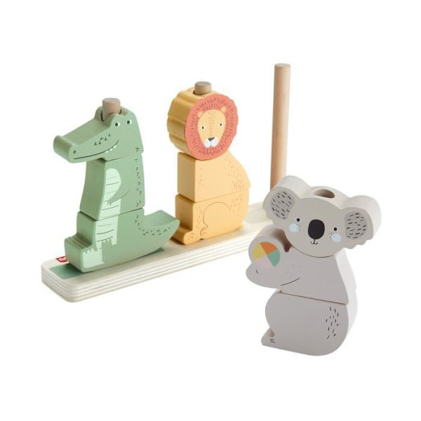 Fisher-Price-Trädjur att stapla och sortera, 10 stycken HXV04