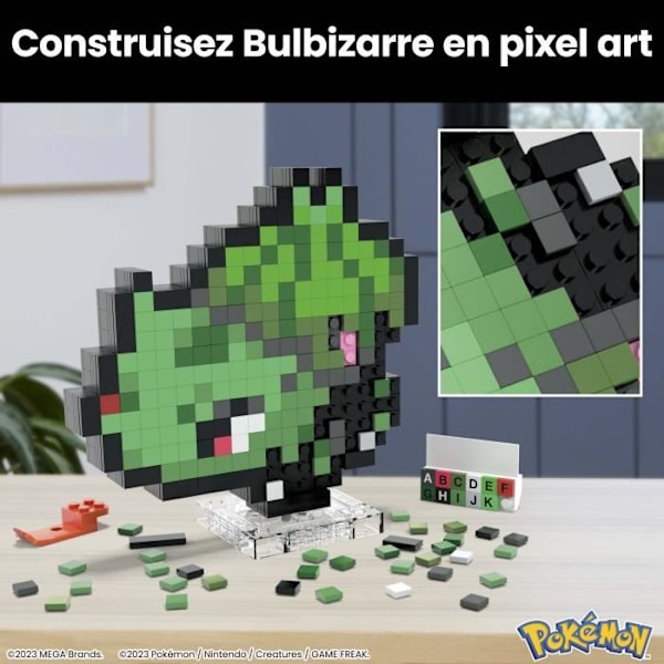 MEGA-Pokémon-Bulbizar-Retro bygglåda 374 delar - MEGA Pokémon - HTH75
