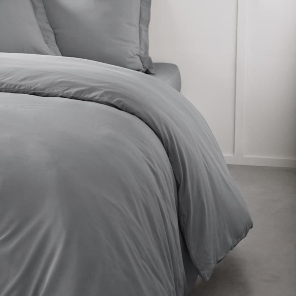 Teday Essential Däcke -täckning - 240 x 260 cm - 2 personer - 100% UNE -bomull - Stål