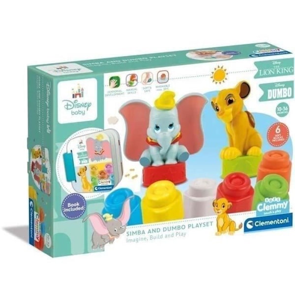 Disney Baby - Clementoni - Disney Classics Clemmy Box - 6 kuber - Tillverkad i Italien