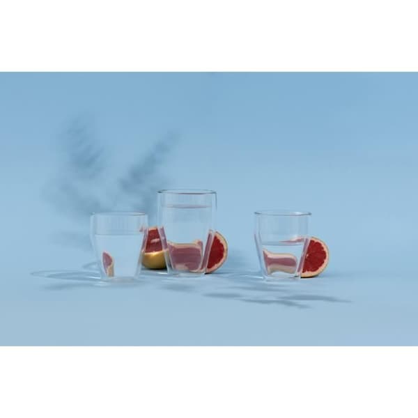 Set med 6 termosglas - BODUM - Titlis - Dubbelväggig - 0,35 l - Transparent