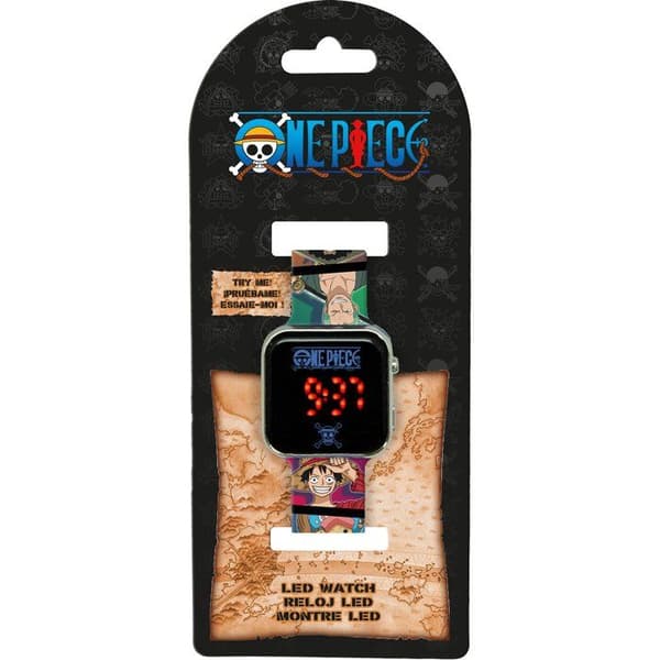 LED-klocka - BARNKLICENS - One Piece - Från 4 år