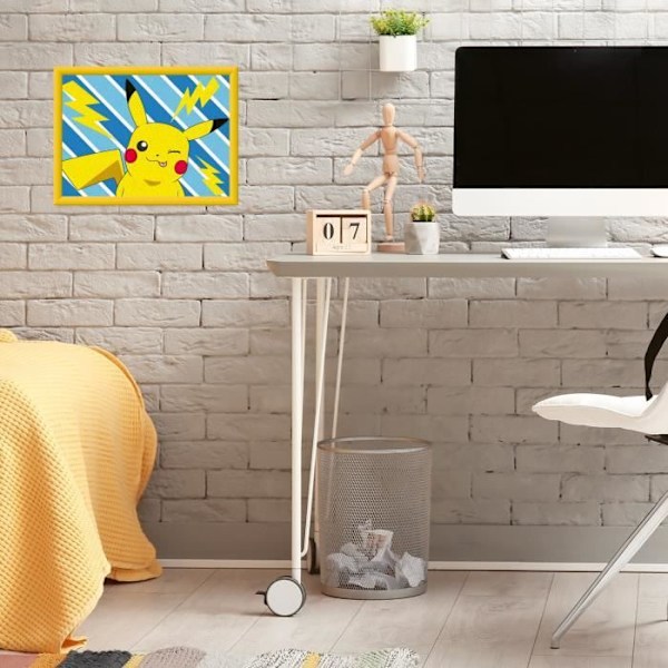 CreArt Kids 18x24 cm Pikachu Lightning Bolt, Paint by Numbers Kit, Ages 7+, 25905, Ravensburger