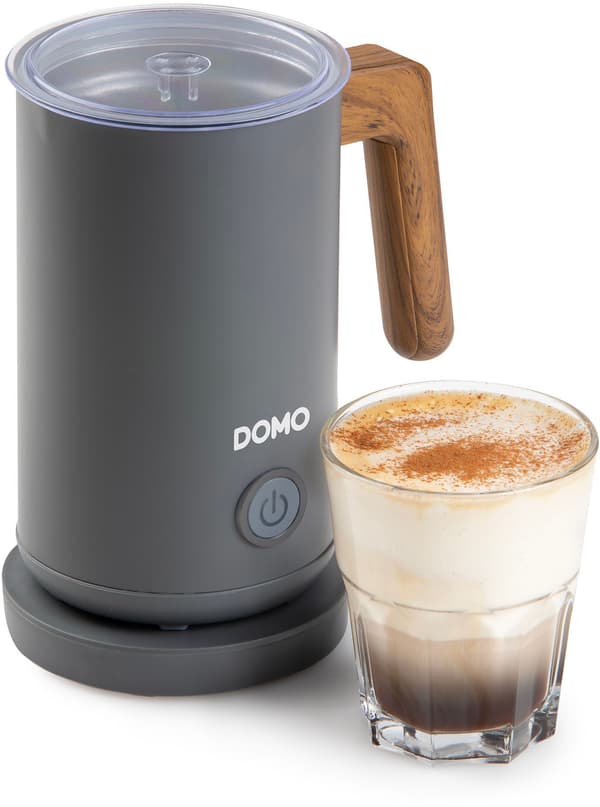 Mjölkskummare - DOMO - DO745MF - 500 W - 150 ml - 360° bas - Grå/Trä