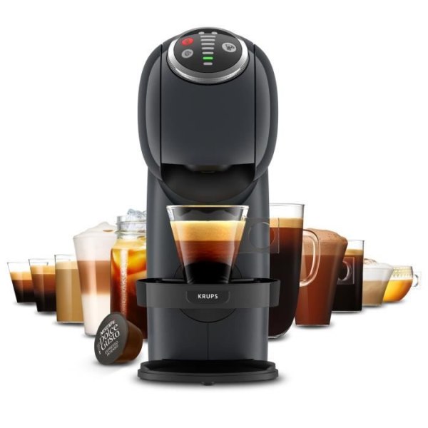 KRUPS Nescafé Dolce Gusto Multidrink kaffemaskin, Kompakt, Högtryck, XL-funktion, Automatisk avstängning, Genio S KP340B10