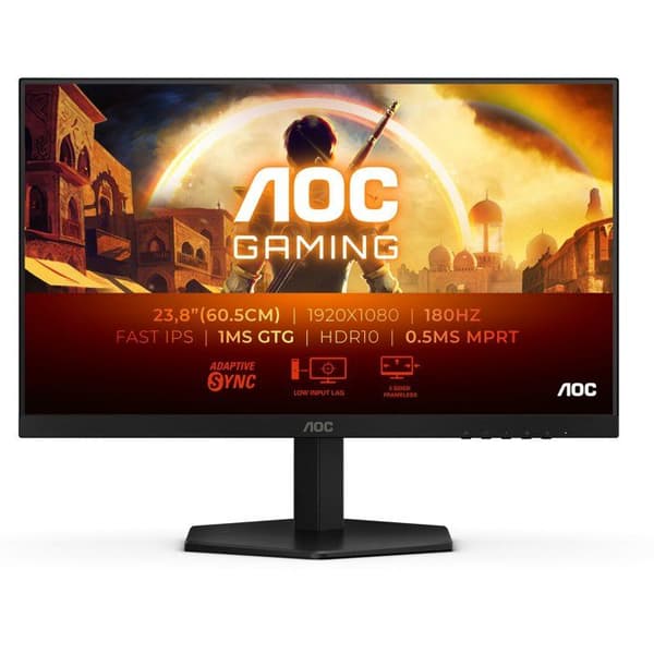 PC-spelskärm - AOC - 23,8 tum - FHD - 180 Hz - Snabb IPS-panel - 0,5 ms - 24G42E