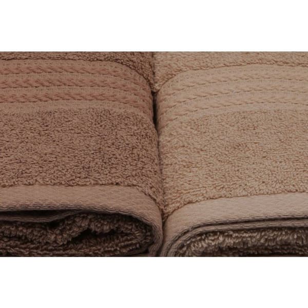 Set med 4 handdukar - 50 x 90 cm - Krämfärgad