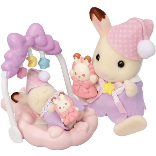 Chocolate Rabbit Sisters Bedtime - SYLVANIAN FAMILIES - 5806