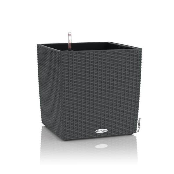 Planteringskärl - Kubstuga 30 - Komplett kit - Granit - 12 L - LECHUZA