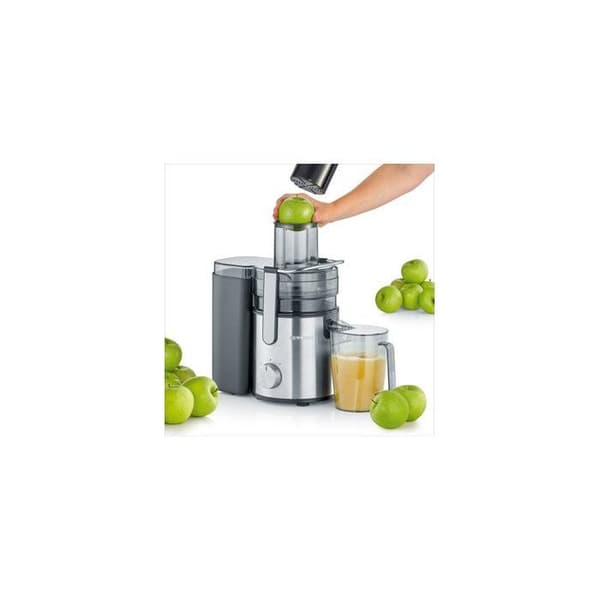 1,1L centrifugaljuicer - SEVERIN - ES3570 - 800W - 19000 o/min - til frugt og grøntsager - Sort/børstet rustfrit stål