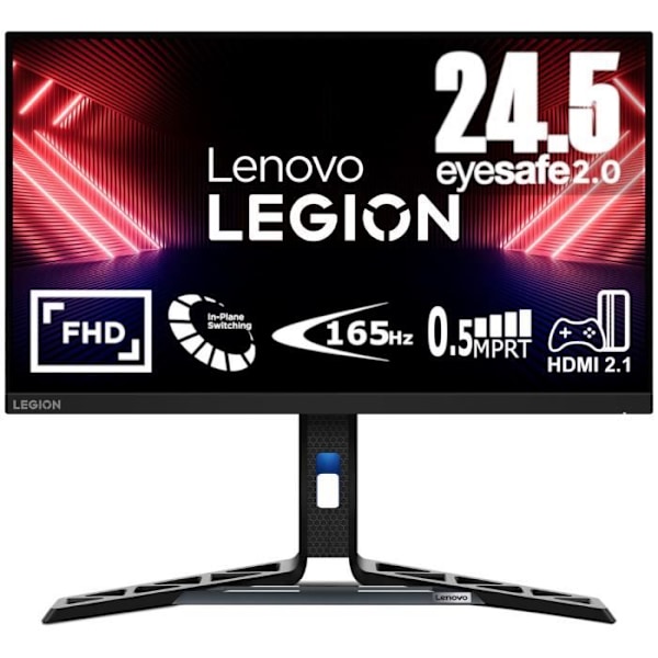 Skärm Gamer LENOVO Legion R25i-30 - 24.5 IPS FHD 165Hz - 0.5ms - DP-kabel - AMDFreeSync Premium Svart