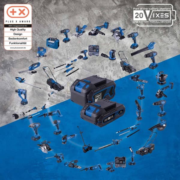 Batteridriven vinkelslip med startkit 2Ah BC-AG125-X - SET S - SCHEPPACH