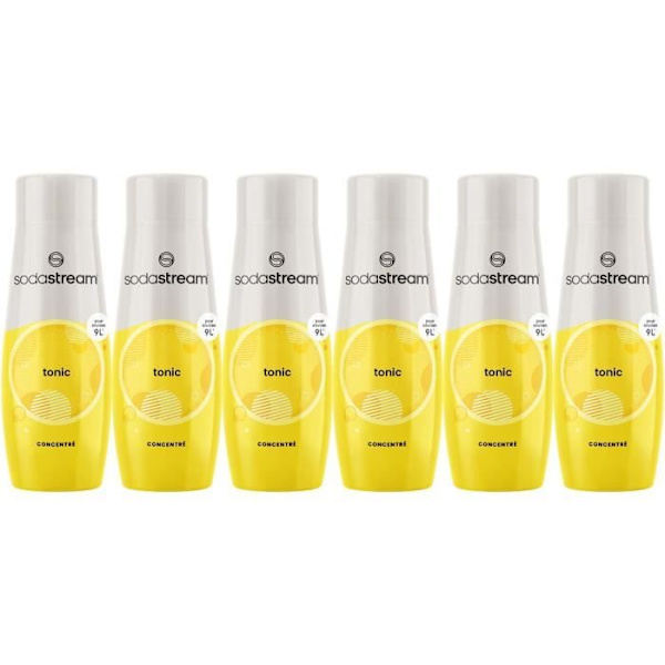 SODASTREAM Koncentrat - Förpackning med 6 tonickoncentrat - Upp till 54 liter drycker - 440 ml