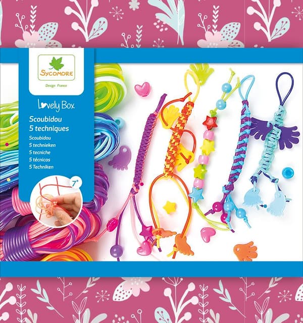 Lovely Box - SYCOMORE - 5 Scoubidou-tekniker - Ålder 7+