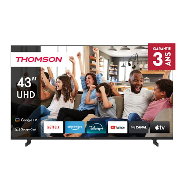 Thomson 43UG4S14 - 43" (109 cm) LED-TV - 4K UHD - Google TV - 2xHDMI 2.0 + 2x HDMI 2.1 Svart