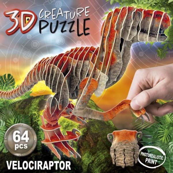 EDUCA - Velociraptor  3D Creature Puzzle