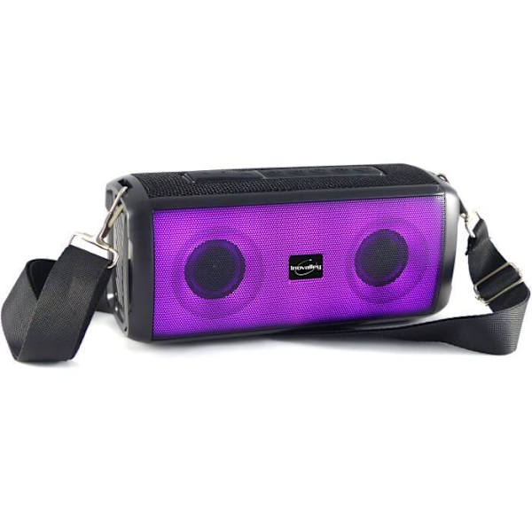 Bluetooth-ljushögtalare - INOVALLEY - HP345-B - 10W - LEDs - Bluetooth V5.3 - Micro - TWS - FM - USB 2.0 - micro SD - AUX-IN