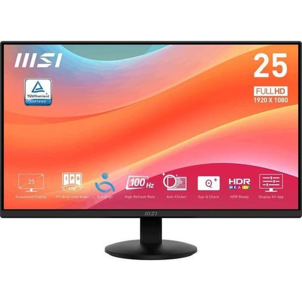 PC-skärm - MSI - 24,5'' - FHD - 100Hz - IPS-panel - 1ms - Adaptiv synk - HDR-klar - PRO MP252L