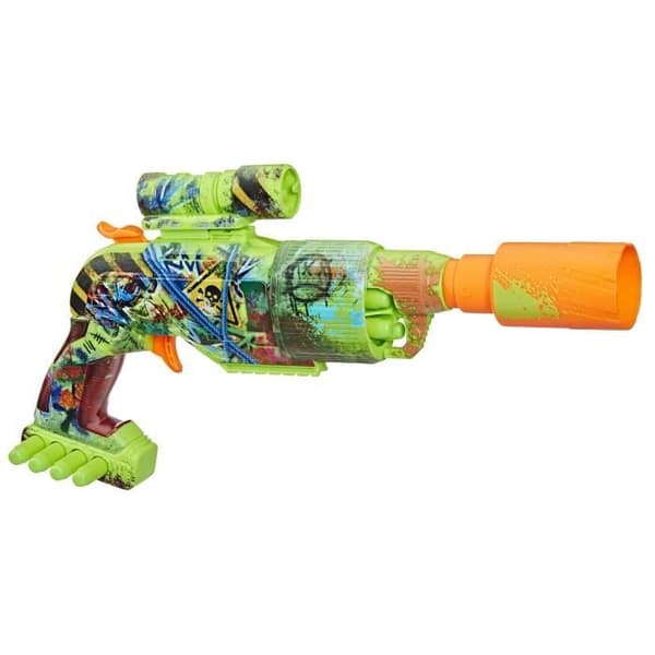 Nerf Zombie Driller, Dart Blaster, Roterande Cylinder, Ålder 8+