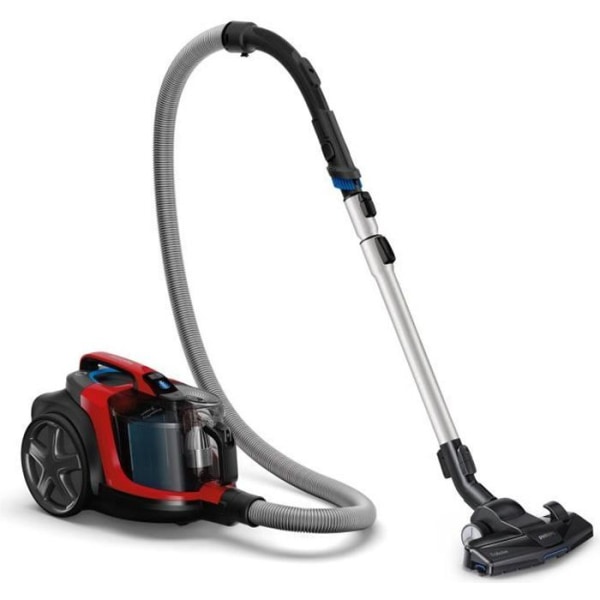 PHILIPS FC9729/09 Dammsugare PowerPro Expert påslös släde - 900W - TriActive Borste - Allergifilter Röd