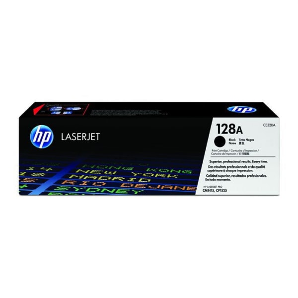 HP 128A svart original tonerkassett (CE320A) för HP Color LaserJet Pro CM1415, / CP1521 / CP1522 / CP1523 / CP1525 / CP1526 / CP1527 / CP1528