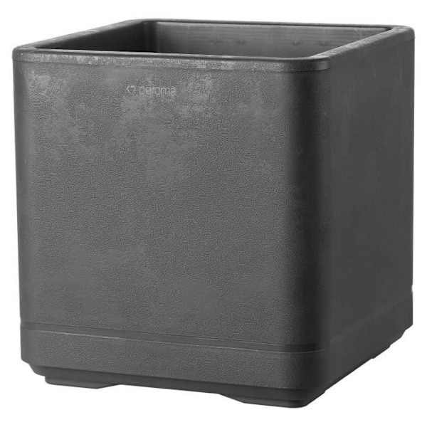 Kubblomkruka - DEROMA- Cosmo - Antracit - Med vattenreserv - Hjul - 38 cm