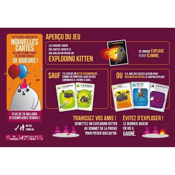 Festspel - ASMODEE - Exploding Kittens: Festive Edition - För vuxna - Längd 15 min