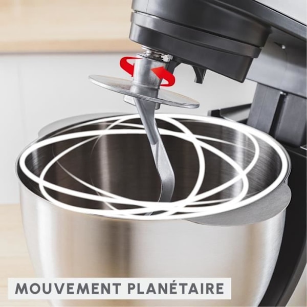 MOULINEX Bake Essential matberedare, 4,8 L skål, Konditorivaror, 800 W, Vit QA160110