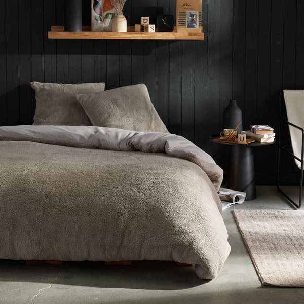 Bäddset - TODAY - Teddy - Dubbel - 220 x 240 cm - Enfärgad Beige