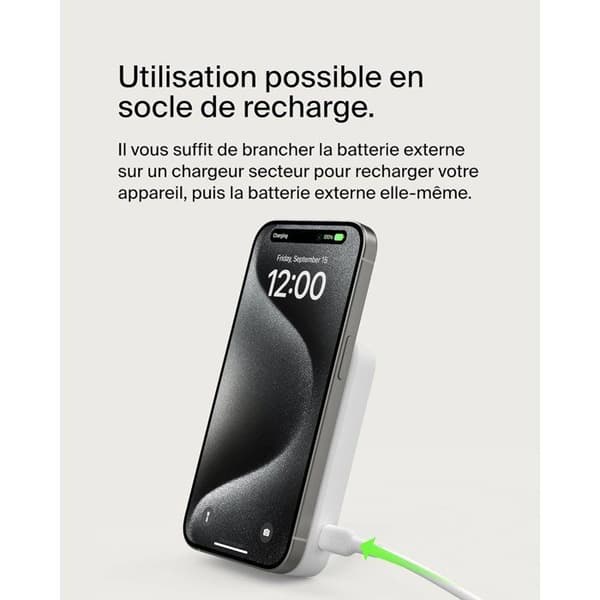 BELKIN Magnetisk Powerbank - Vit