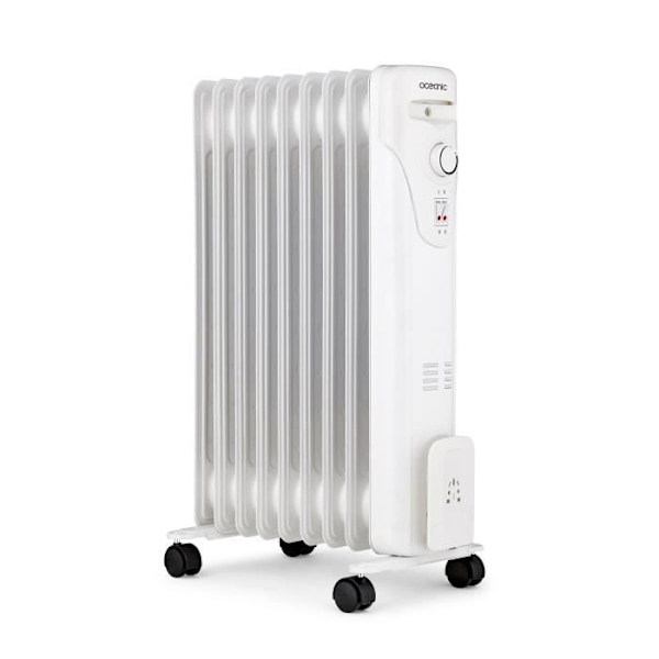 Elektriskt oljebadradiator - 2000 watt - Oceanic - 3 Powers - 9 Elements - Mobile - White