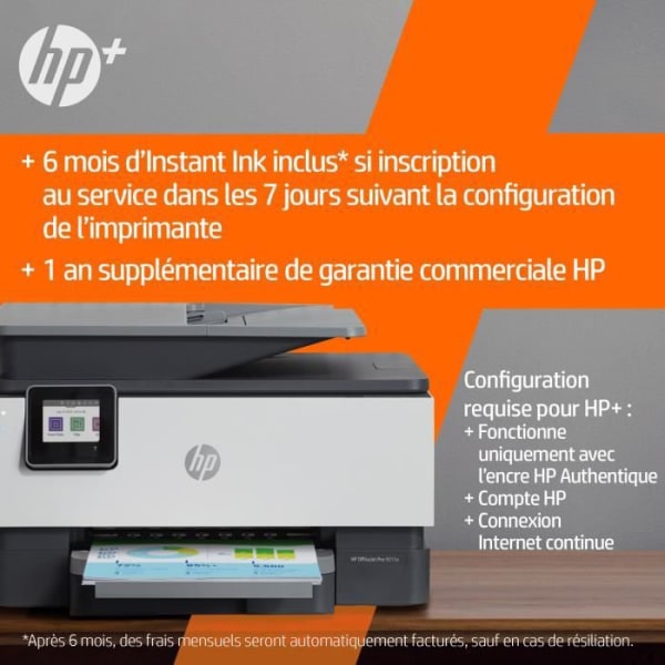 HP allt-i-ett-färgbläckstråleskrivare - Officejet pro 9012e - Perfekt för familjen - 6 månaders snabbbläck ingår i HP + *