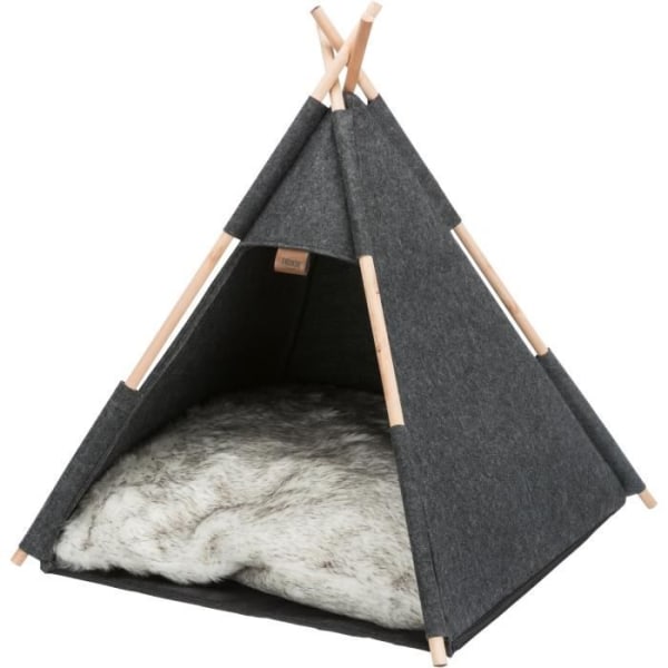 TRIXIE Teepee Shelter - Filt - 55 × 65 × 55 cm - Antracit