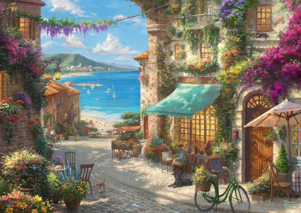 Puzzle Caf på italienska Rivieran, 1000 st