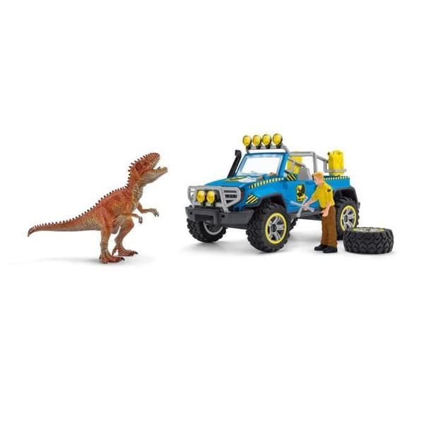 Schleich - all -terrain bil med utpost Dino - 41464