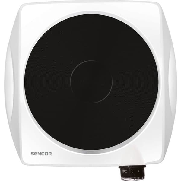 Sencor SCP 1503WH-EUE4 elektrisk kokplatta 1500 W Vit med svarta detaljer one size