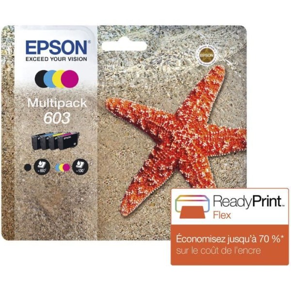 EPSON 603 Ink Multipack 4 färgbläckpatron - Svart, Cyan, Magenta, Gul